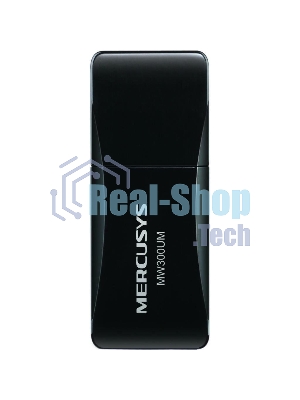 Сетевой адаптер USB2.0 адаптер Mercusys MW300UM, 300 Мбит/с, компактный