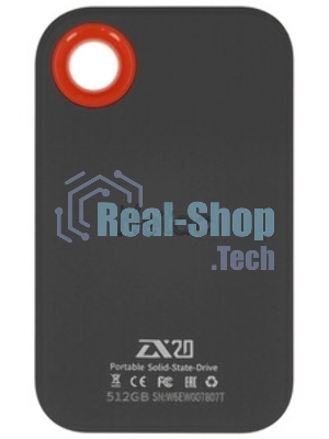 Внешний SSD Netac ZX20 II, 512 Gb, USB 3.2 Gen 2x2 Type-C, R/W 2000/1800, черный