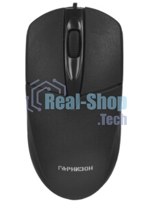 Мышь проводная Гарнизон GM-220 черный, 1000 dpi, USB, кнопки - 3