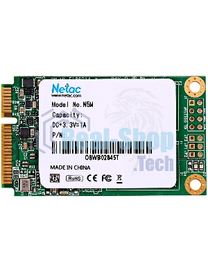 Накопитель SSD Netac N5M, 256Gb, mSATA, R/W 560/520