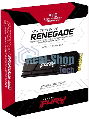 Накопитель SSD Kingston Fury Renegade, 2Tb, PCIe 4.0 x4, M.2 2280, NVMe, R/W 7300/7000