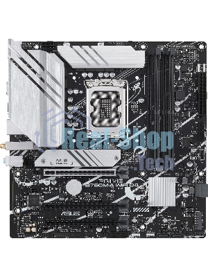 Материнская плата ASUS PRIME B760M-A WIFI D4, LGA 1700, Intel B760, 4xDDR4, 4xSATA, 2xM.2, 1xPCIe 4.0 x16, 1xPCIe 4.0 x4, 1xPCIe 4.0 x1, 2xHDMI, 1xDP, 1x 2.5Gb LAN, 2xUSB-A 3.2 Gen 2, 4xUSB-A 2.0, 3x3.5 мм, 7.1, mATX