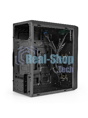 Компьютерный корпус Minitower ExeGate mEVO-7803-XP600 (mATX, БП XP600 с вент. 12см, 2*USB+1*USB 3.0, HD аудио, черный, 2 вент. 12см с RGb подсветкой)