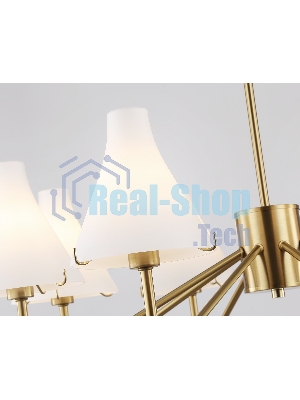 Люстра Ambrella light LH57135/8 BS/FR латунь/белый матовый E14/8 max 40W D800*650
