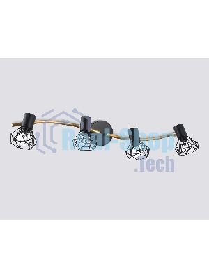 Светильник Ambrella light TR8658/4 BK/GD черный/золото E14/4 max 60W 750*100*185