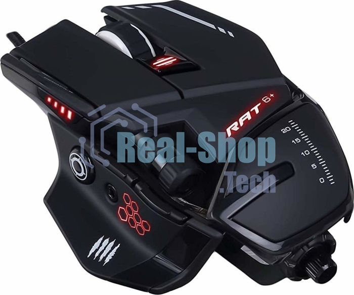 Мышь проводная Mad Catz R.A.T. 6+ черный, 12000 dpi, USB, кнопки - 11