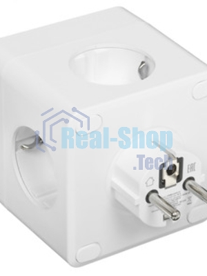 Сетевой фильтр Cablexpert Cube CUBE-4-U4-W, 4 р, 16А, 4хUSB, ур. защиты 2+, белый, коробка