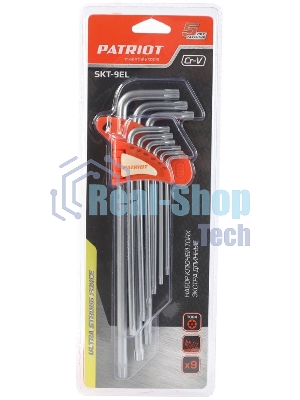 Набор ключей PATRIOT SKТ-9EL, TORX, экстра длинные, T10-T50, CRV, 9 шт