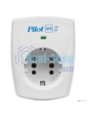 Сетевой фильтр ZIS PILOT BIT S, 1 розетка, 16А/3,5кВт, св.серый