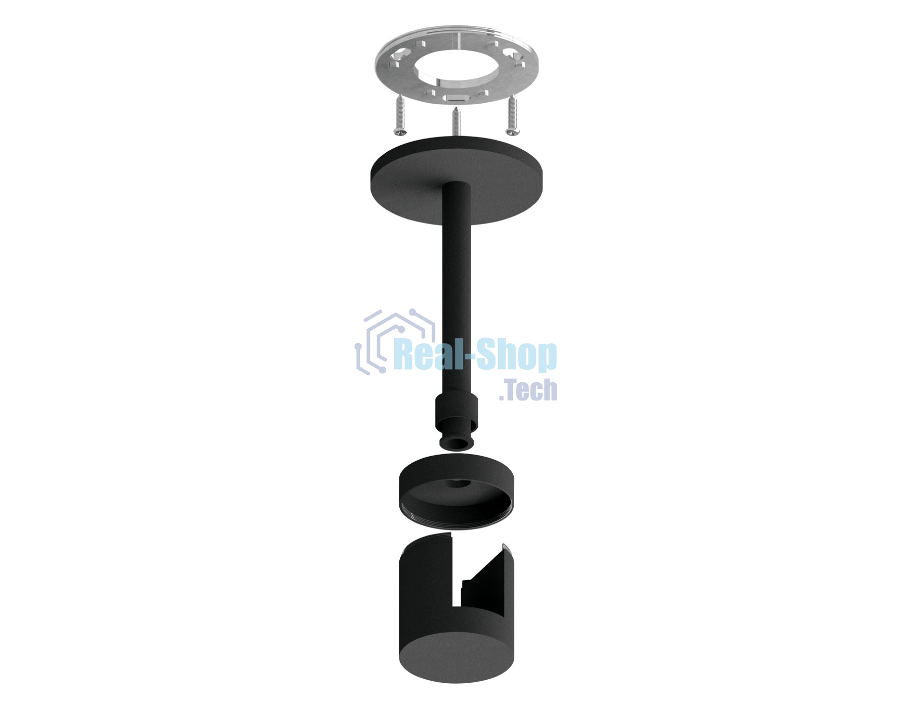 Крепеж накладной A9222 BK черный D20*100mm
