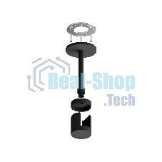 Крепеж накладной A9222 BK черный D20*100mm