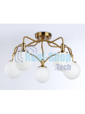Светильник Ambrella light TR3212/5 GD/FR золото/белый матовый  E27*5 max 40W D560*302