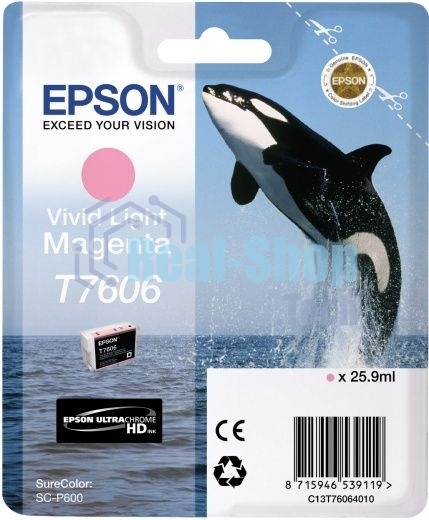 Картридж струйный Epson светло-пурпурный SC-P600