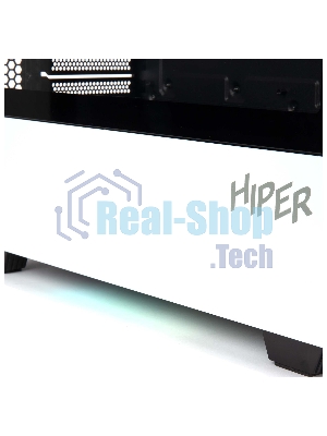 Компьютерный корпус Hiper PW81 белый без БП ATX 3x120мм 2xUSB2.0 2xUSB3.0 audio bott PSU