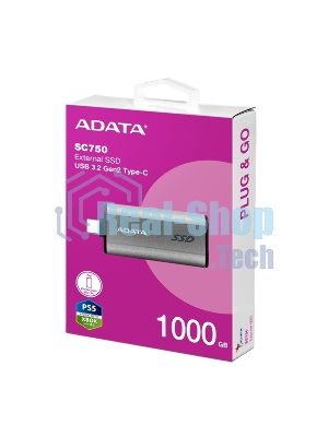 Внешний SSD ADATA SC750, 1TB, USB 3.2 Gen 2 Type-C, R/W 1050/1000, черный