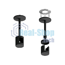 Крепеж накладной A9222 BK черный D20*100mm
