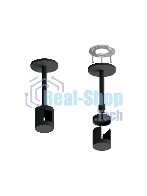 Крепеж накладной A9222 BK черный D20*100mm