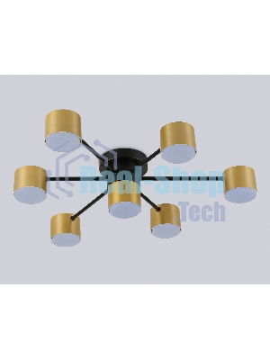 Потолочный светильник Ambrella light FL51726/7 BK/GD черный/золото GX53/7 max 12W 645*135