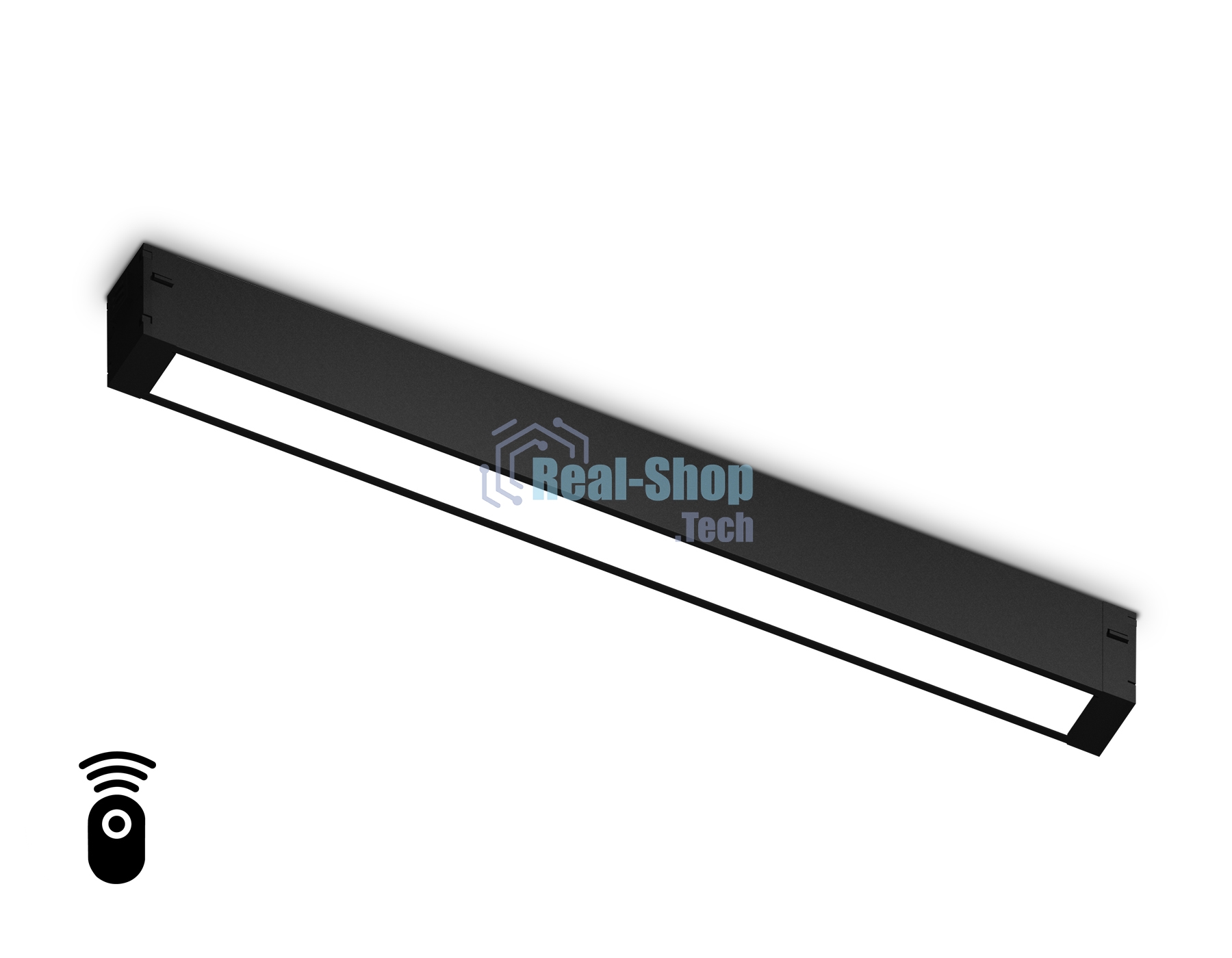 Управляемый светодиодный светильник для шинопровода Magnetic Ambrella light GL1272 BK черный IP20 15W 3000K-6400K 220V 120° 342*25*42 (Без ПДУ)