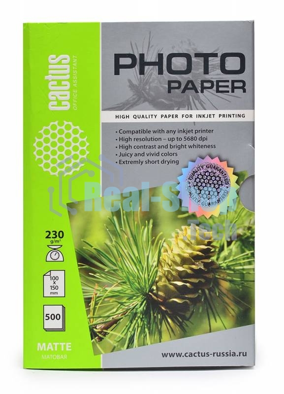 Фотобумага Cactus CS-MA6230500 матовая A6 230 г/м2 500 листов