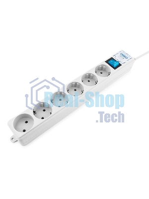 Фильтр-удлинитель PowerCube PRO (SPL(5+1)-16B-P-5М) 5.0 м, LC контур - подавление В/Ч помех, 16А/3,5 кВт