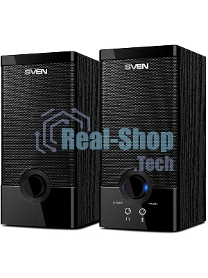 Колонки SVEN SPS-603 черный USB-порт ПК, ноутбука или адаптер 5V DC