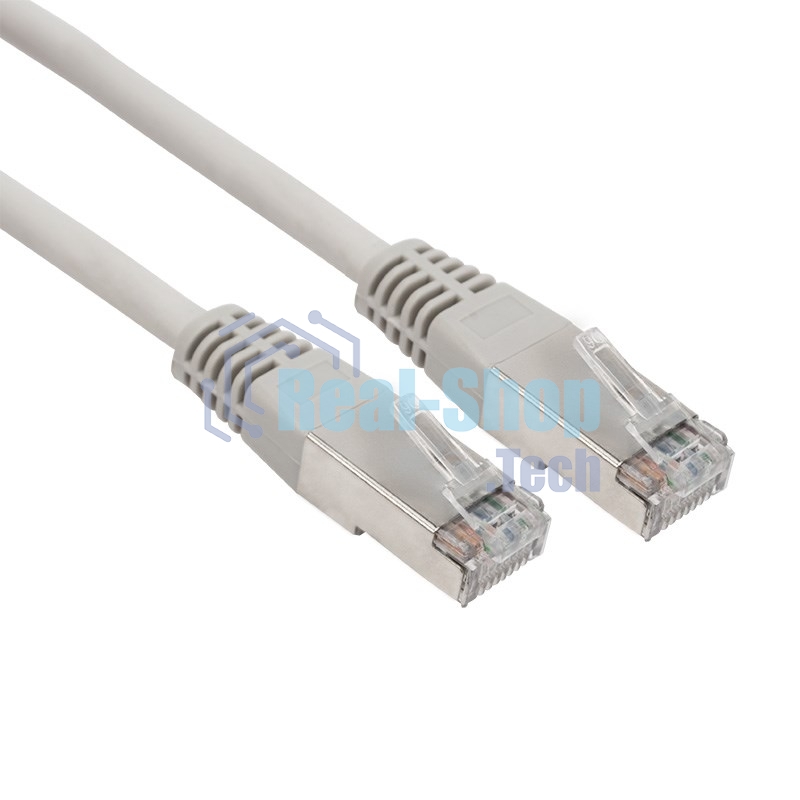 Пaтч-корд Rexant F/UTP, cat.6, RJ45-RJ45, экранированный, PVC серый, 2м