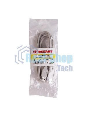 Кабель USB Rexant (шт. USB A - шт. USB A) 1.8 метра, серый