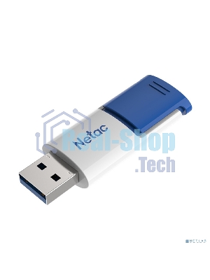 Флешка USB Netac U182 Blue (NT03U182N-256G-32BL), 256Gb, USB 3.0, R/W 70/30, белый/синий