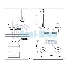 Светильник Ambrella light LH53130/2 GD/WH/GB золото/белый/серо-синий 4W 3000K 290*180*290