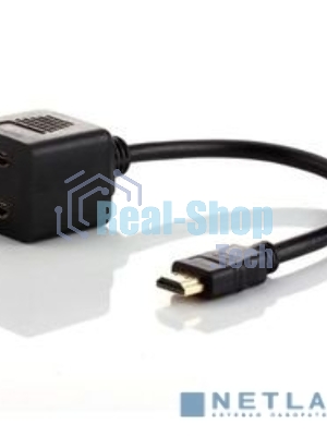 ПЕРЕХОДНИК Rexant (17-6832) шт.HDMI - 2гн.HDMI (провод) GOLD 