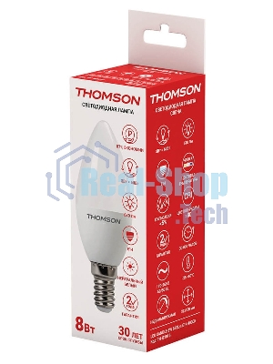 Лампа светодиодная Hiper THOMSON LED CANDLE 8W 670Lm E14 4000K TH-B2016