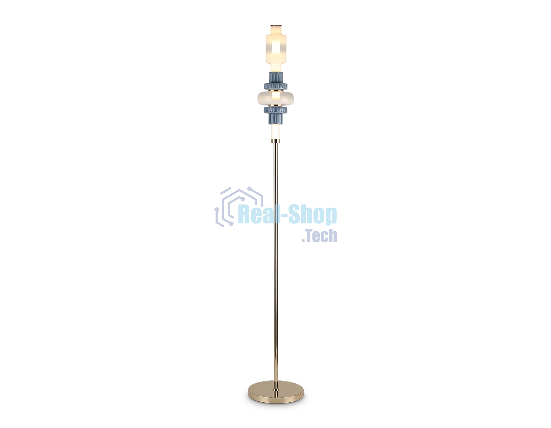 Светильник Ambrella light LH53132 GD/WH/GB золото/белый/серо-синий 8W 3000K D250*1635