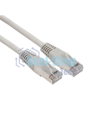 Пaтч-корд Rexant F/UTP, cat.6, RJ45-RJ45, экранированный, PVC серый, 1м