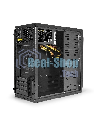Компьютерный корпус Minitower ExeGate mEVO-7807-NPX500 (mATX, БП 500NPX 12см, 1хUSB+1хUSB 3.0, черный 1x12см с RGb подсветкой)