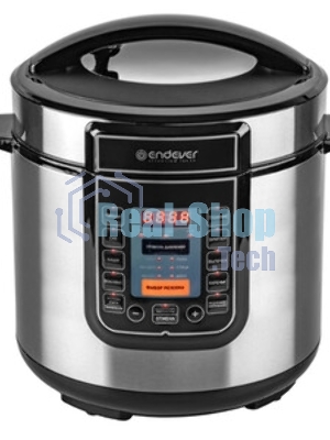 Скороварка-мультиварка электрическая Endever Vita-132, черный/стальной, мощность 1200 Вт, емкость 6л, 16 авторежимов работы, книга рецептов