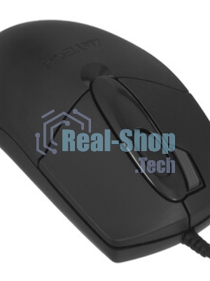 Мышь проводная A4Tech OP-730D черный, 1200 dpi, USB, кнопки - 4