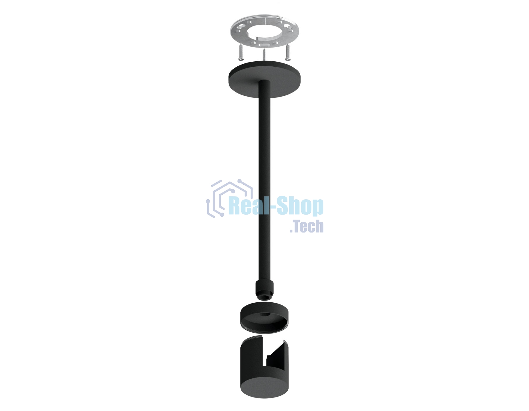 Крепеж накладной A9227 BK черный D20*200mm