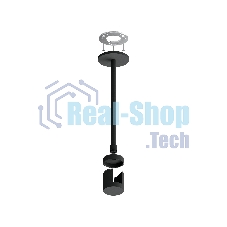 Крепеж накладной A9227 BK черный D20*200mm