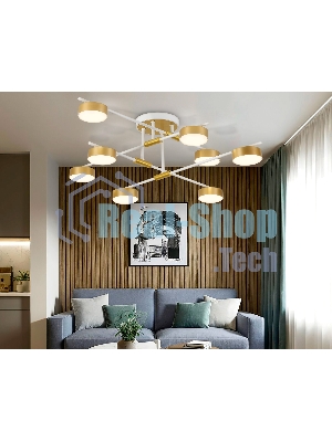 Потолочный светильник Ambrella light FL51751/8 WH/GD белый/золото GX53/8 max 12W 720*720*245