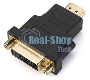 Переходник GoPower HDMI (m)-DVI-D (f) черный Premium Zip-Lock c подвесом (1/250)