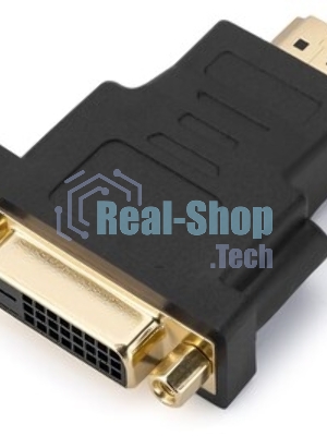Переходник GoPower HDMI (m)-DVI-D (f) черный Premium Zip-Lock c подвесом (1/250)