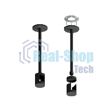 Крепеж накладной A9227 BK черный D20*200mm