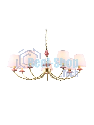Люстра Ambrella light LH75025/7 GD/PI золото/розовый E14/7 max 40W D890*800