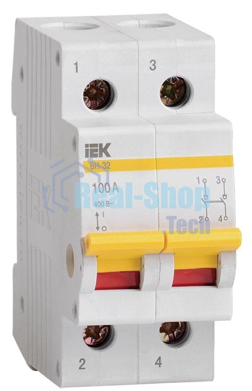 Выключатель нагрузки IEK MNV10-2-100 (мини-рубильник) ВН-32 2Р 100А IEK