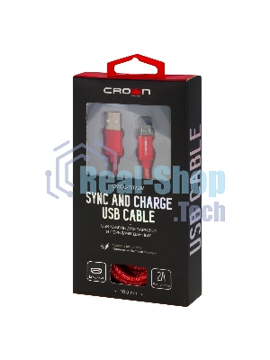 Кабель Crown USB - microUSB CMCU-3072M red