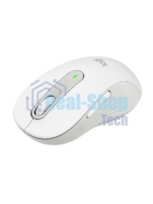 Мышь беспроводная Logitech Signature M650 L белый, 4000 dpi, радиоканал, Bluetooth, USB, кнопки - 5