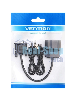 Мультимедиа конвертер Vention VGA + аудио > HDMI, гибкий, черный
