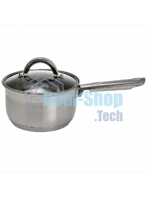Ковш WEBBER BE-127/2 2,1 л со стеклянной крышкой, 16х9,5 см, нержавеющая сталь