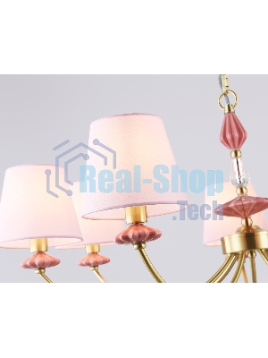 Люстра Ambrella light LH75025/7 GD/PI золото/розовый E14/7 max 40W D890*800